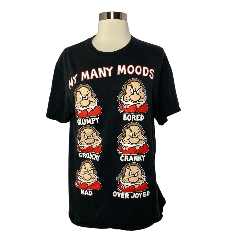 Disney Snow White Dwarfs My Many Moods T-shirt M